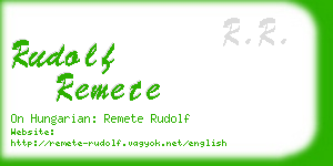 rudolf remete business card